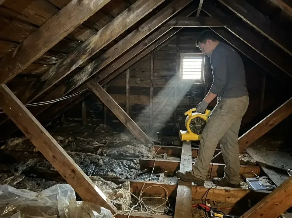 attic-water-damage-drying-proc-007 — frequently asked questions, Emergency Water Extraction & 24/7 Flood Response in Byesvil…